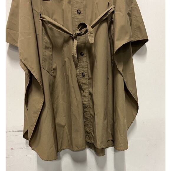 George David‎ Fashions Batwing sleeve Wrap Cape Coat belted Green - Picture 5 of 11